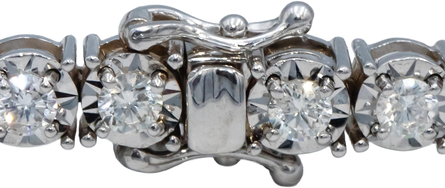 Round Diamond 14k White Gold Jewelry Tennis Bracelet 3.60CT