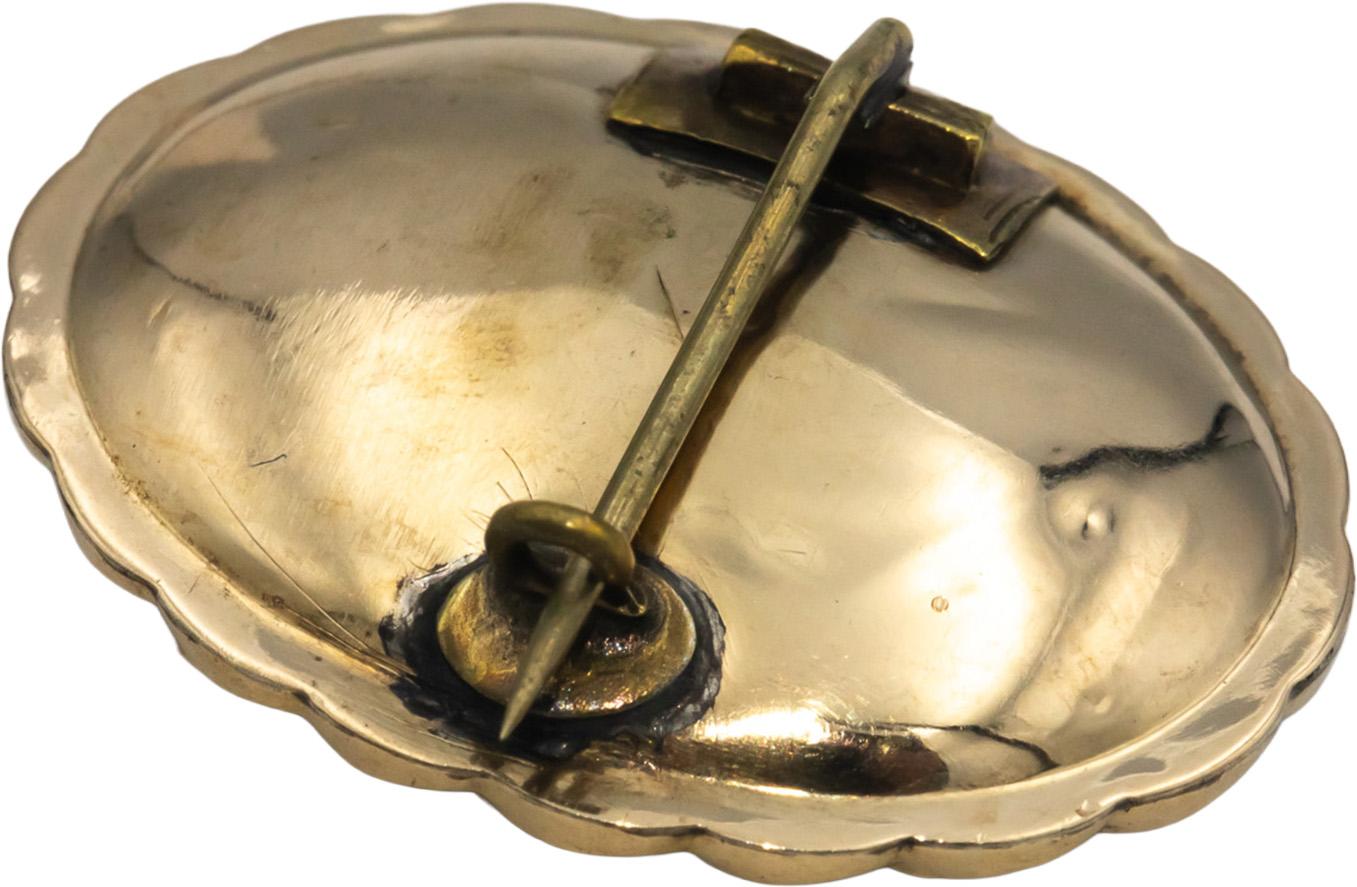 Vintage Antique 10k Yellow Gold Portrait Pin Brooch