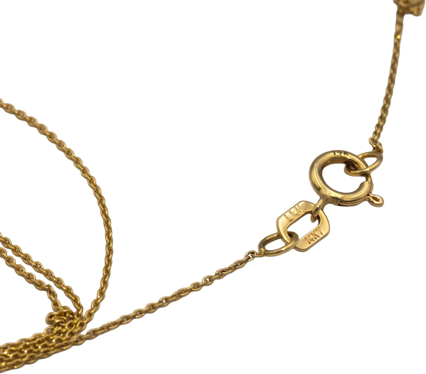 14k Yellow Gold 1.81CT VS Round Cut Diamond Circle Pendant Necklace