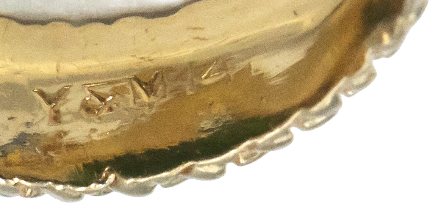 14k Yellow Gold Cabochon 15.5 x 11.7mm Jadeite Dragon Cocktail Ring Size 6