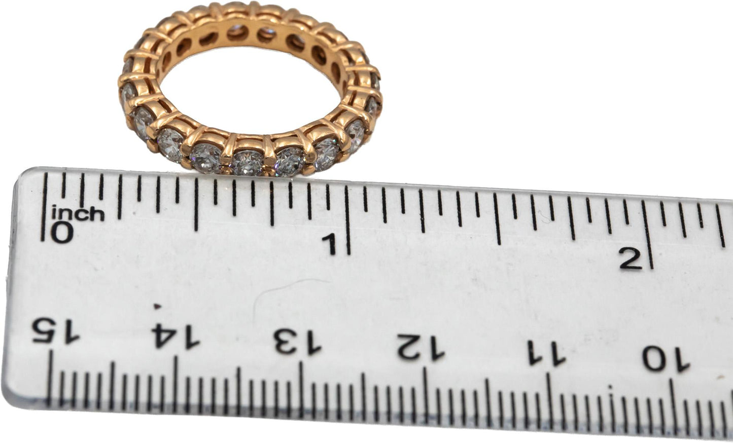 14k Rose Gold Round Diamond Eternity Band Ring 2.67CT Size 5.5