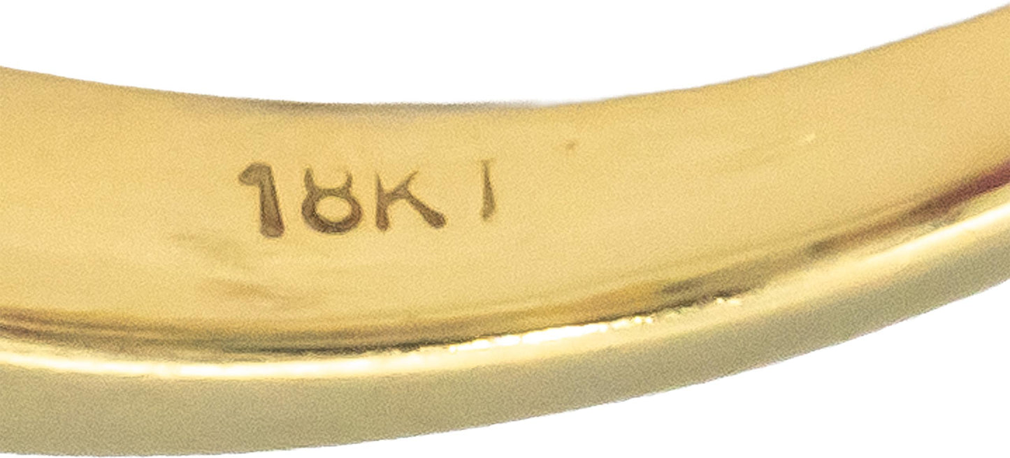 18k Yellow Gold 2.55CT Diamond and Ruby Cocktail Ring Size 6.5