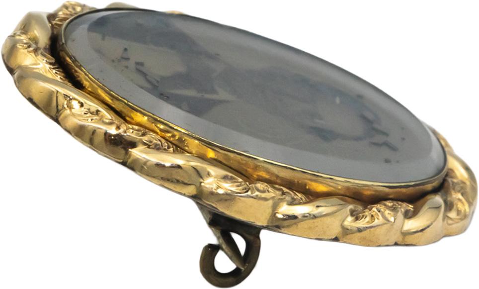 Vintage Antique 10k Yellow Gold Portrait Pin Brooch