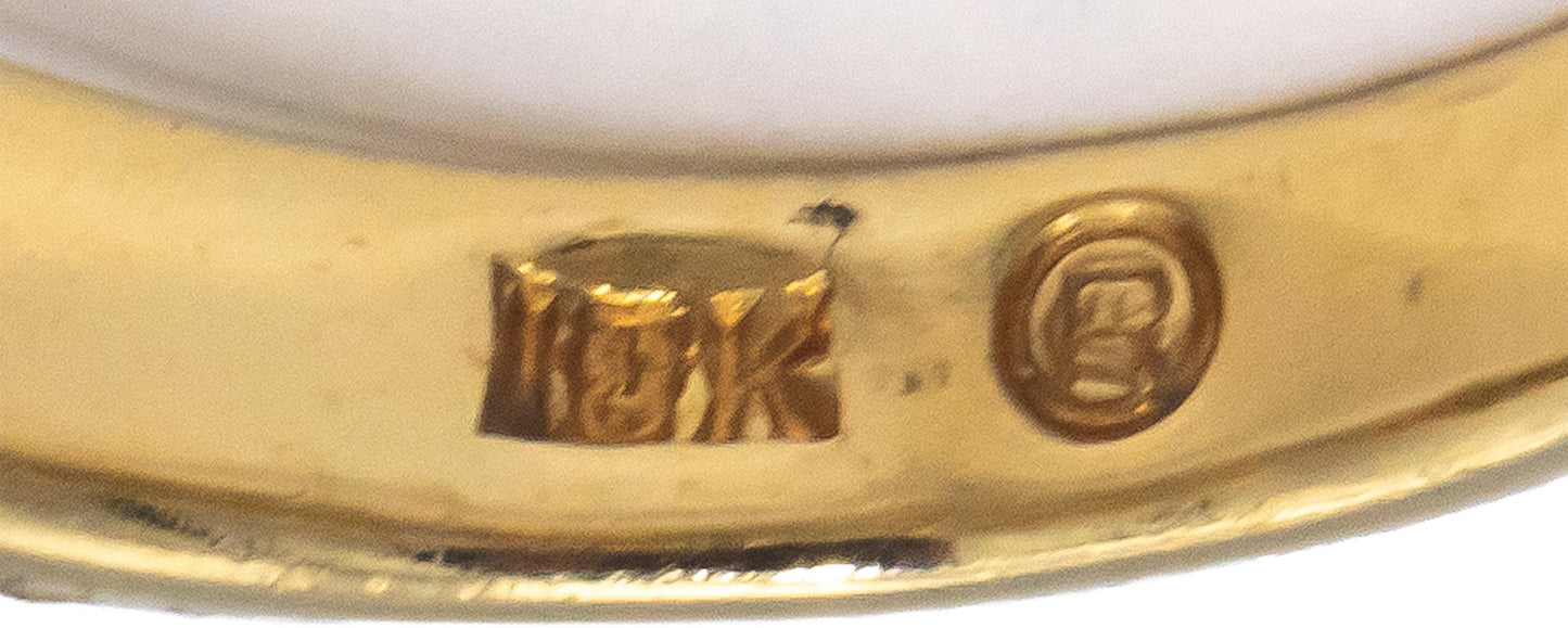 Estate 18k Yellow Gold 0.55CT VS Round & Baguette Diamond Cocktail Ring Size 6.5