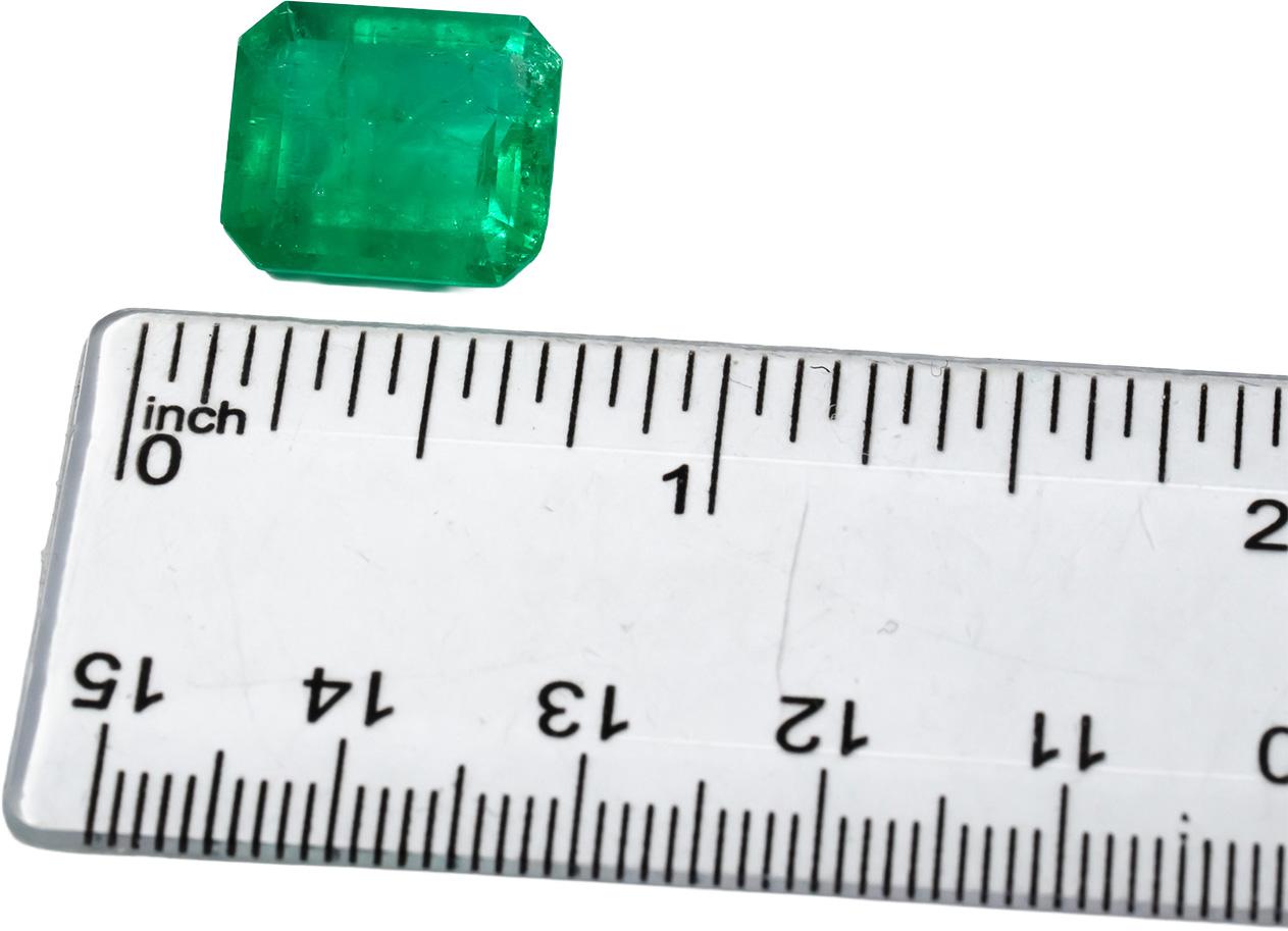 GIA Certified Octagonal Cut Natural Colombian Emerald Loose Stone 8.46CT