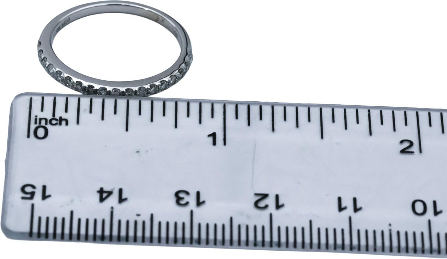 10k White Gold VS Round Lab-Grown Diamond Band Ring 0.35CT Size 7