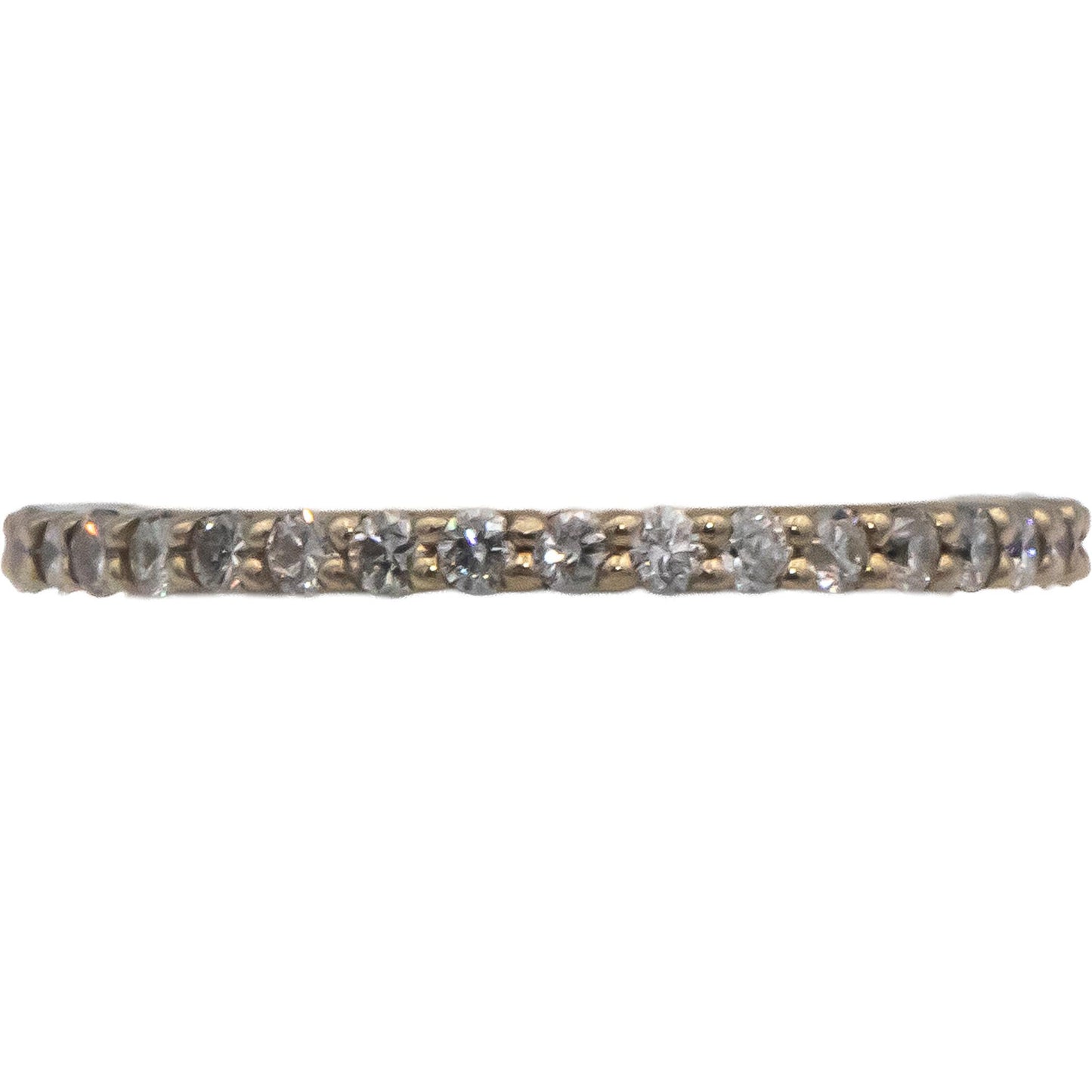 18k Yellow Gold 0.77CT Round Cut Diamond Eternity Band Ring Size 6