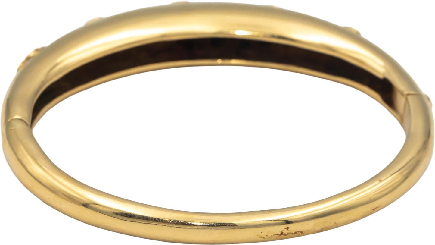 18k Yellow Gold VS Diamond Ruby Emerald Sapphire Bangle Bracelet 2.75CT