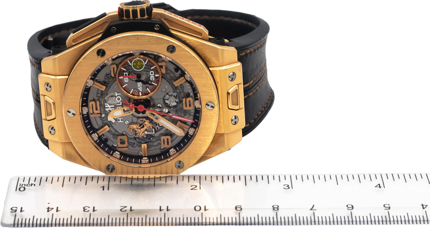 HUBLOT Big Bang Unico Ferrari 18k King Gold Limited Edition Watch w/ Winder