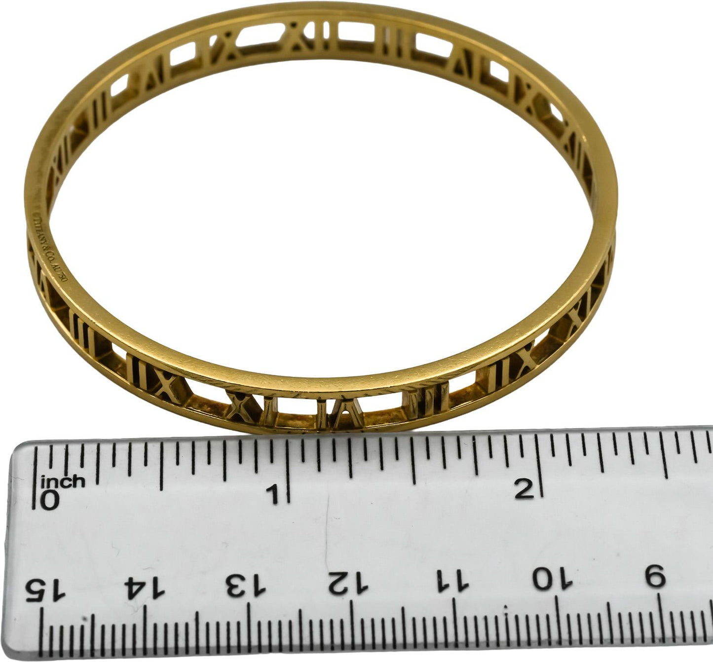 TIFFANY & CO. 18k Yellow Gold Atlas 6.5mm Wide Bangle Bracelet