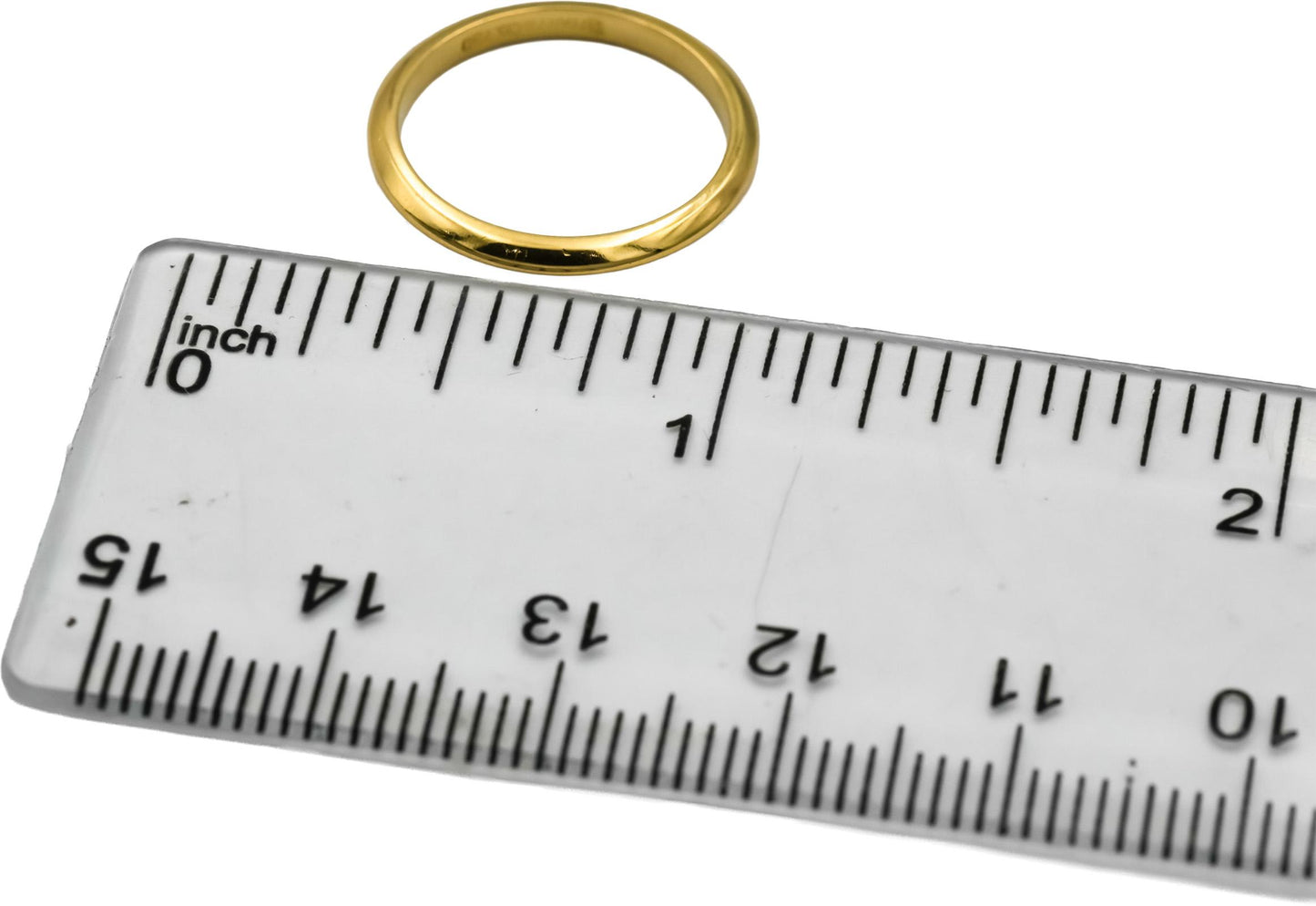 TIFFANY & CO. 18k Yellow Gold 2mm Wide Band Ring Size 4.5