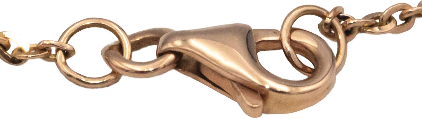 14k Rose & White Gold 0.33CT Lab Grown Diamond Flower Cluster Pendant Necklace