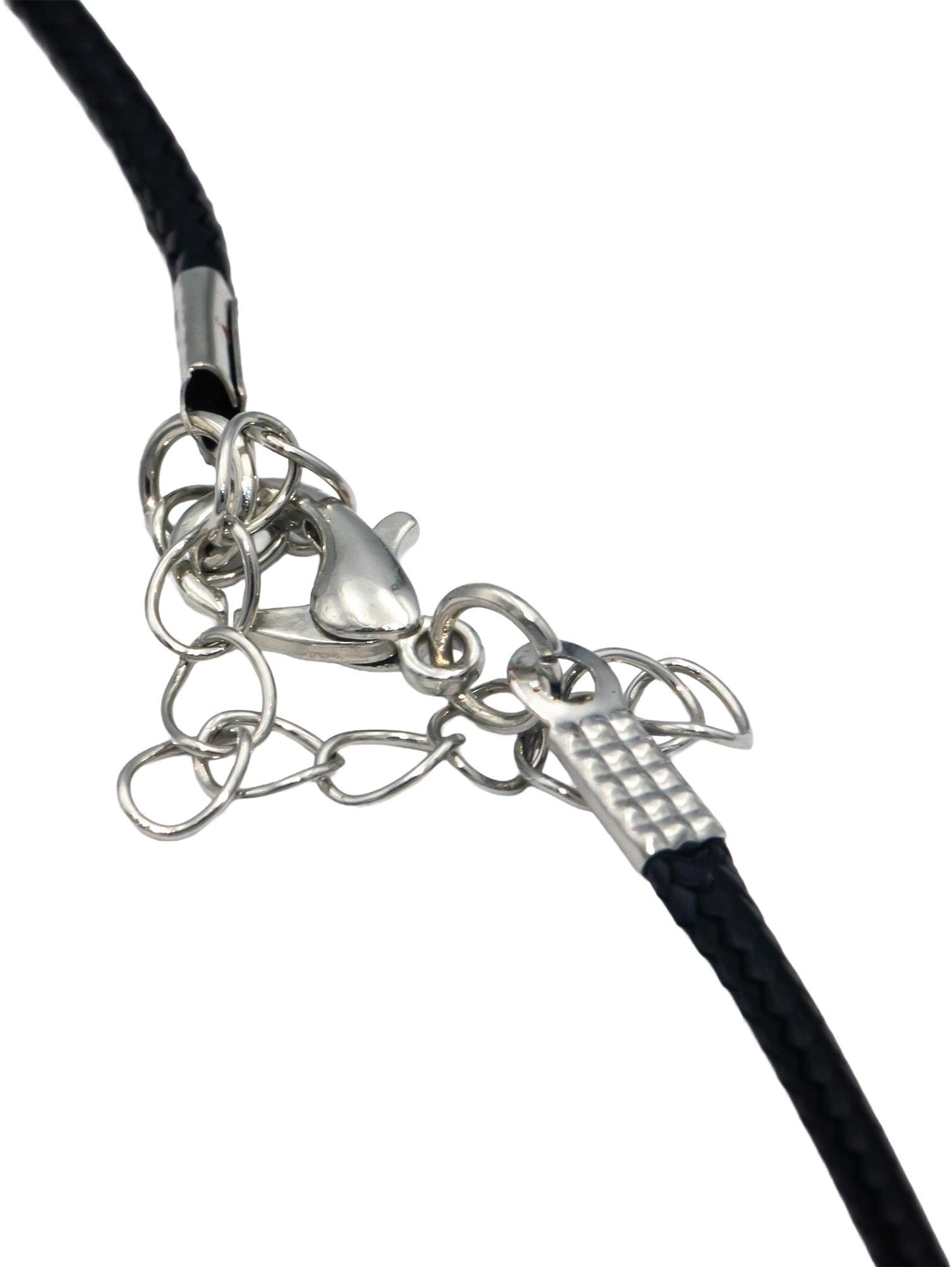 10k White Gold 2.15CT Diamond Open Heart Pendant on Cord Necklace