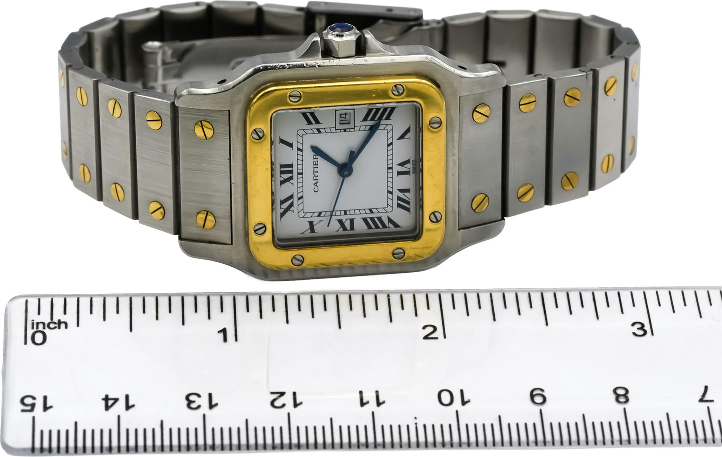 CARTIER Stainless Steel & 18k Yellow Gold Santos Galbee 29mm Automatic Watch