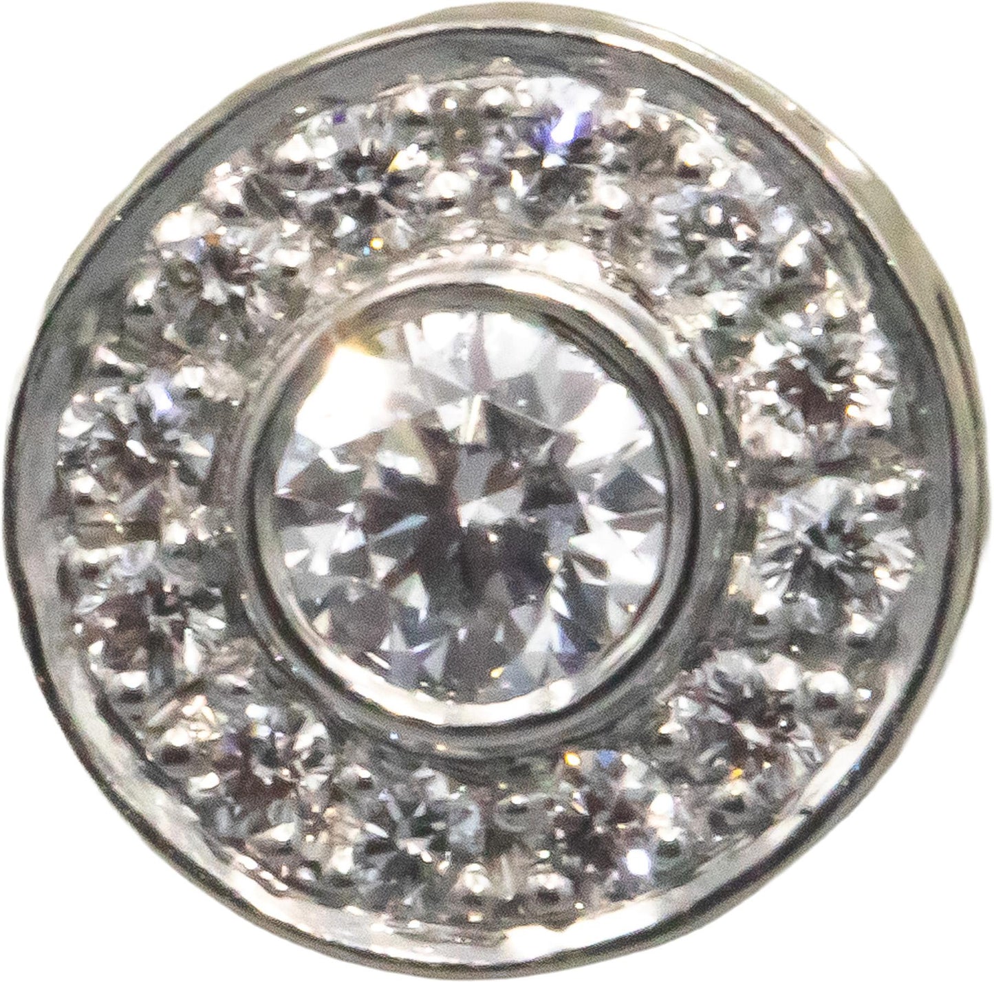 TIFFANY & CO Platinum 0.30CT Diamond Circlet Stud Earrings w/Box $4300 Retail