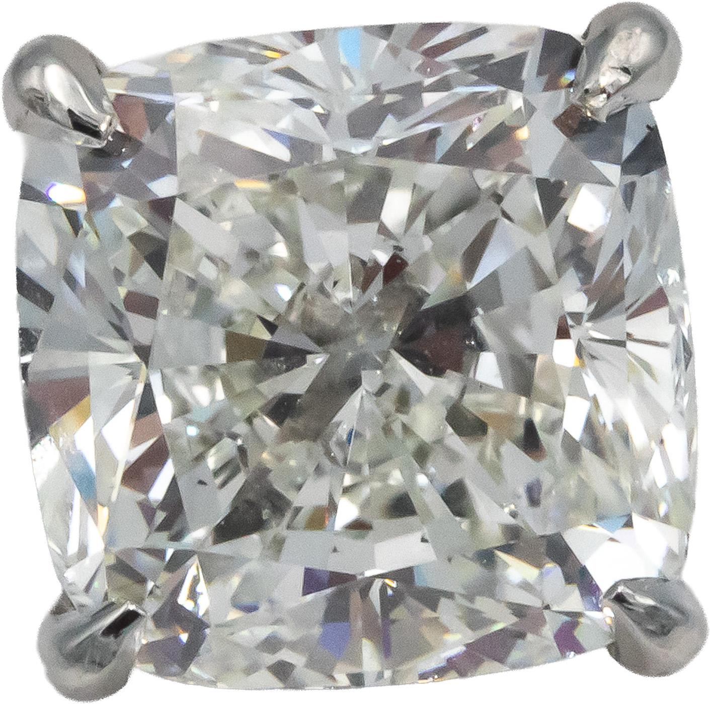 GIA Certified Natural Cushion Cut Diamond Platinum Solitaire Ring G/VS2 9.08CT