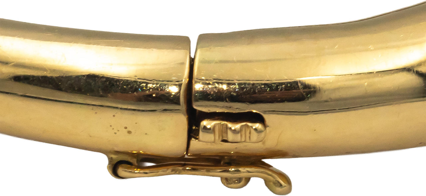 18k Yellow Gold VS Diamond Ruby Emerald Sapphire Bangle Bracelet 2.75CT