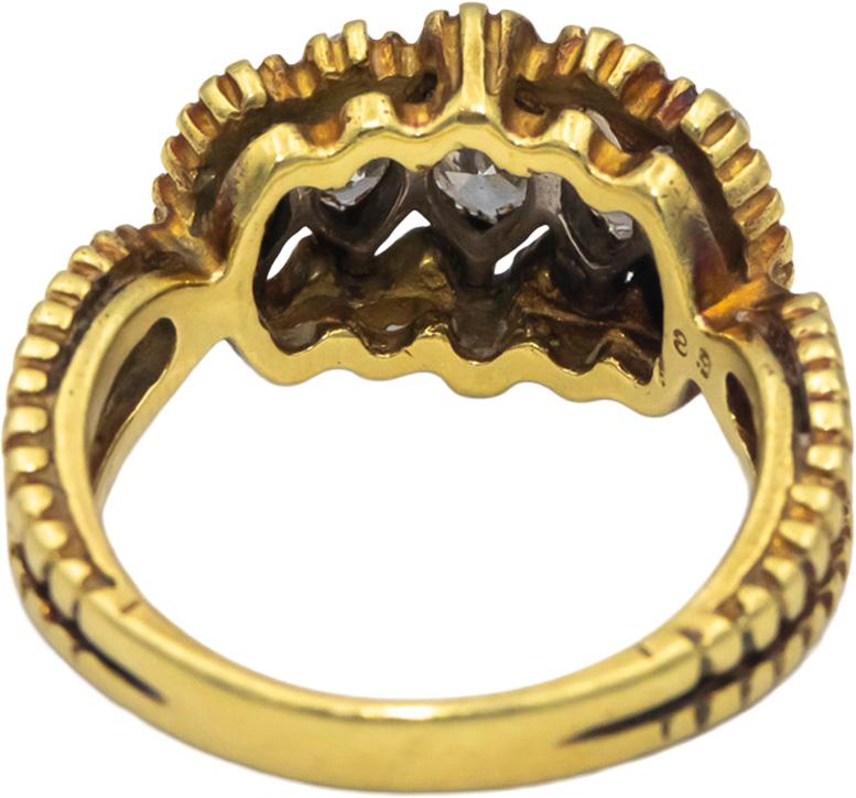 Vintage Antique 18k Yellow Gold 1.0CT VS Marquise Cut Diamond Cocktail Ring Sz 6