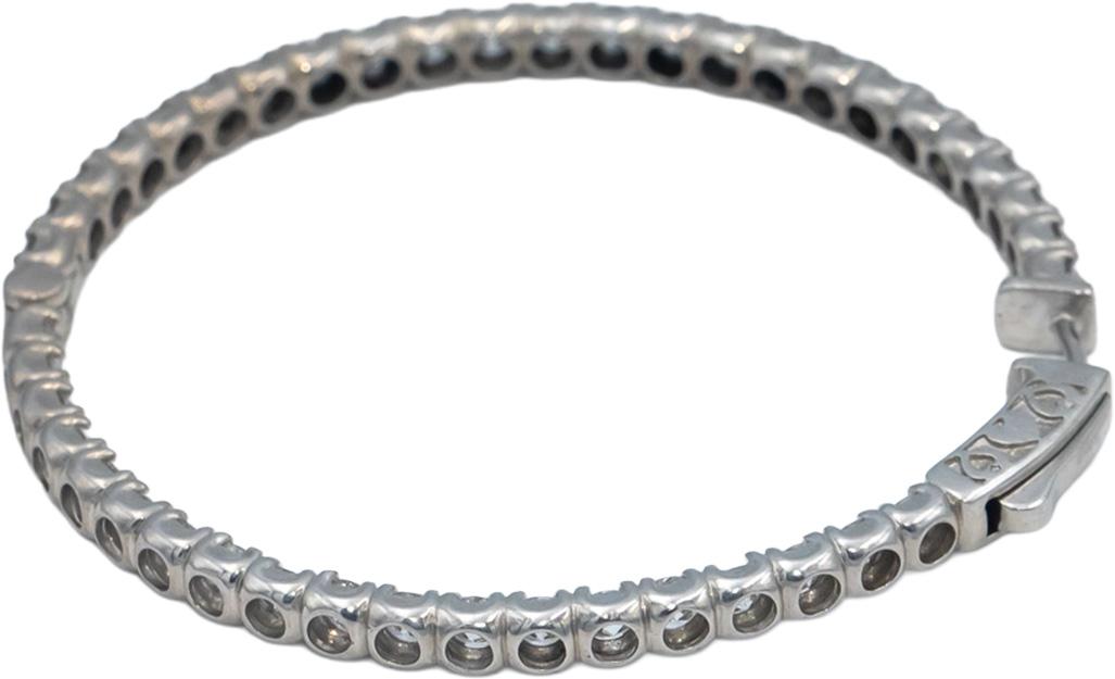18k White Gold VS Round Diamond Inside Out Circle Hoop Earrings 7.33CT