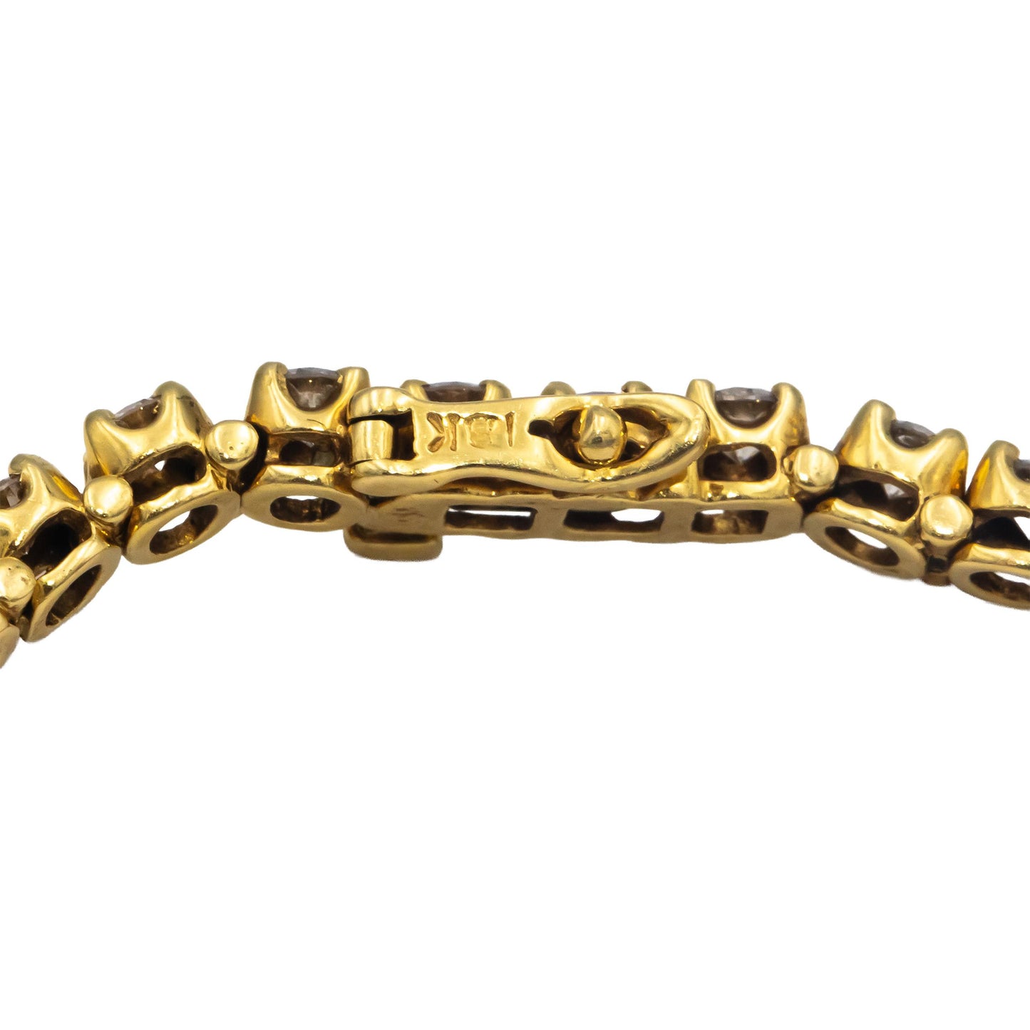 18k Yellow Gold Jewelry VS Round Cut Diamond Tennis Bracelet 6.0CT