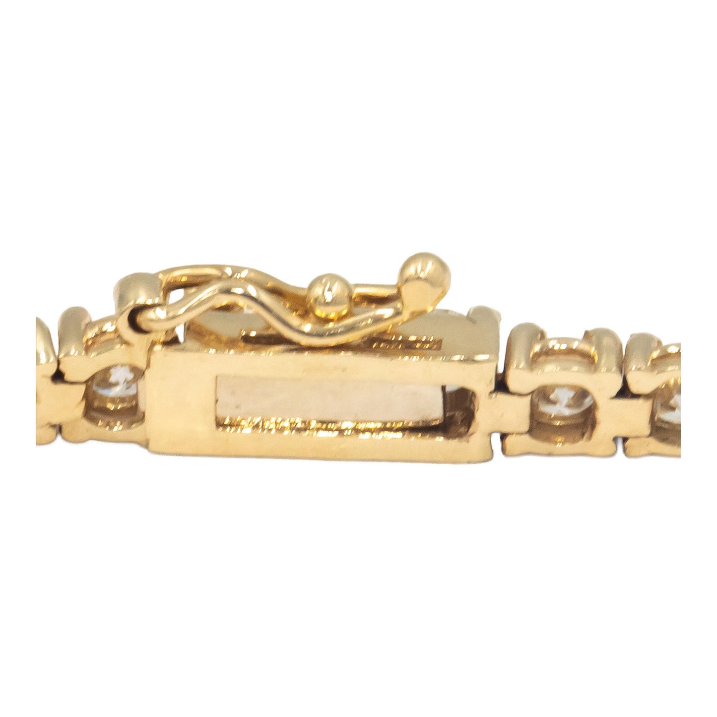 14K Yellow Gold VS Diamond 4 Prong Tennis Bracelet Sleek Design 4.81CT