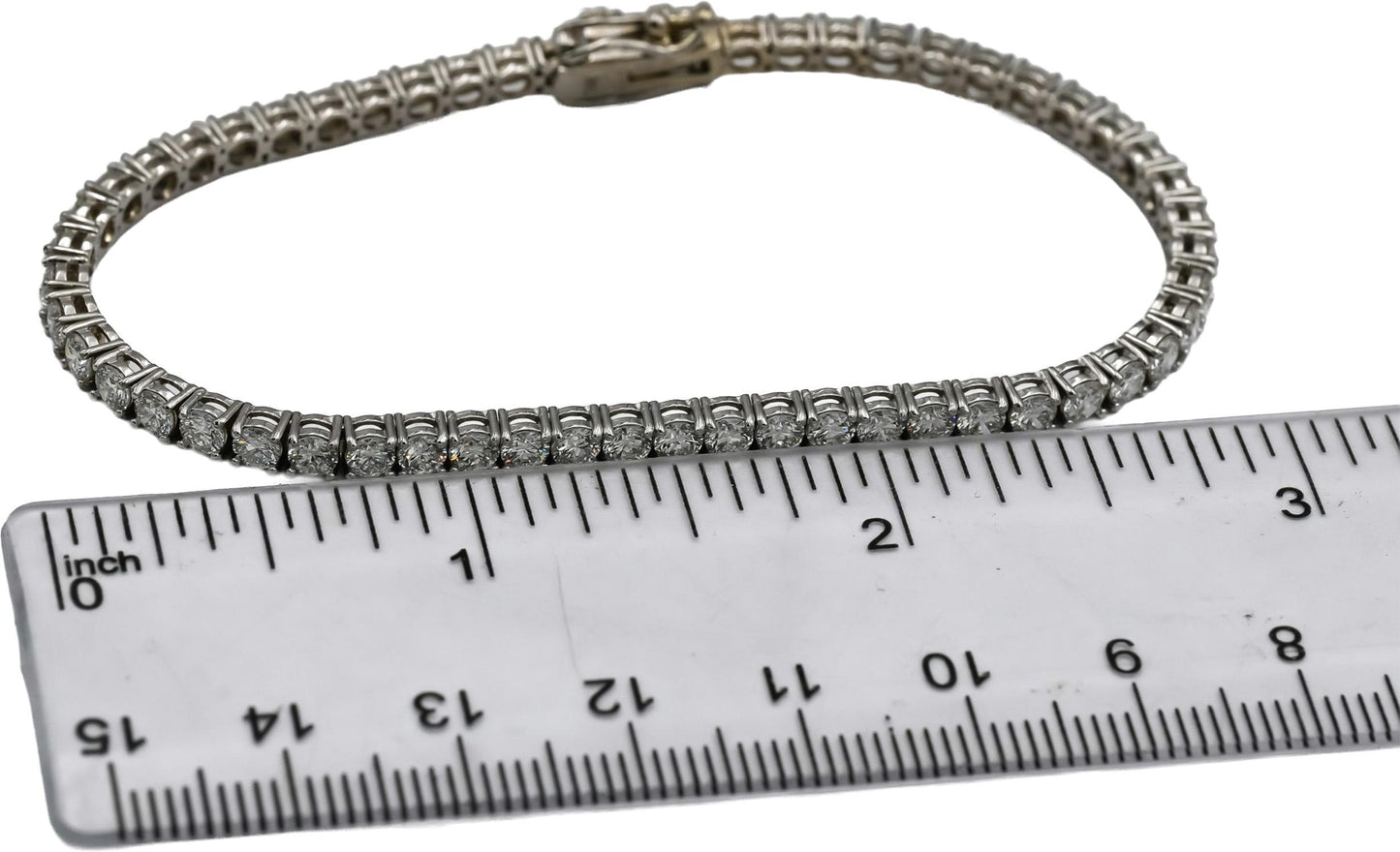 14k White Gold VS Lab-Grown Diamond Tennis Bracelet 8.86CT