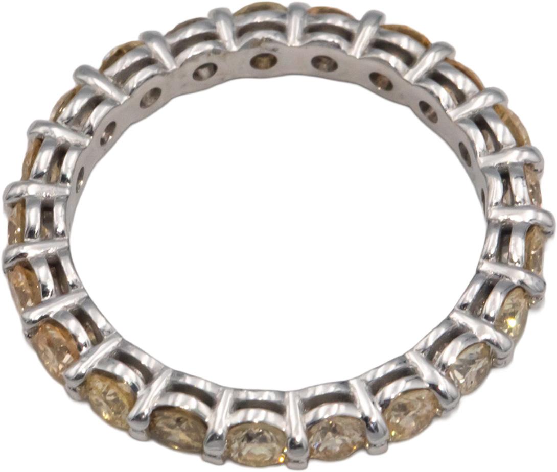18k White Gold 1.70CT Round Cut Multi-Color Diamond Eternity Band Ring Size 7.25