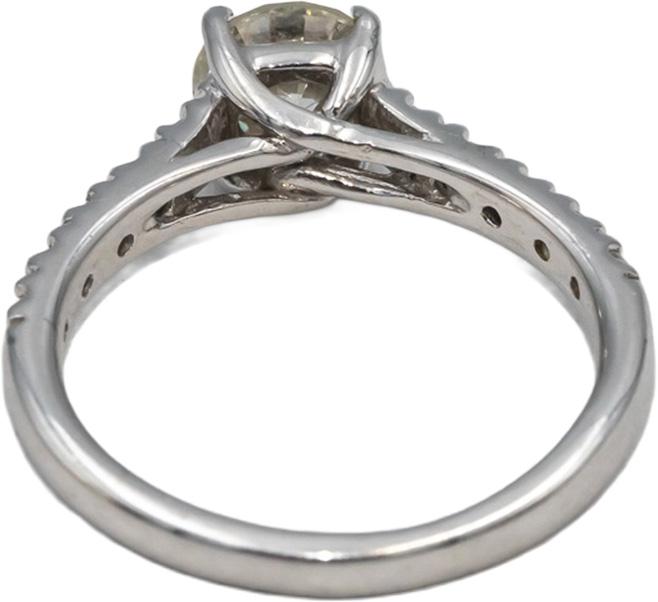 14k White Gold VS Round Diamond Engagement Ring 1.37CT w/ 1.07CT Center Sz 7