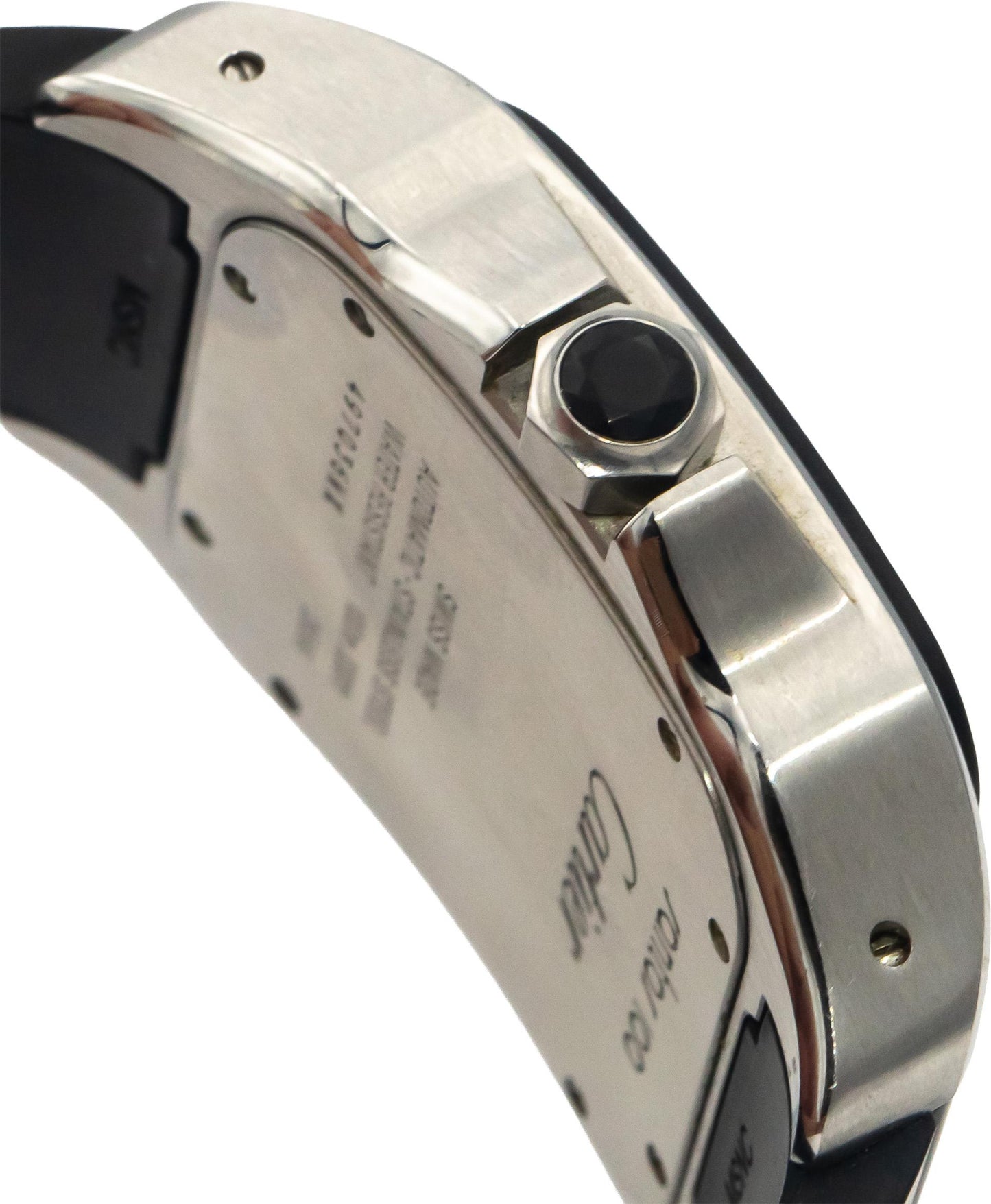 CARTIER Santos 100 Stainless Steel 38mm Rubber 2656 Men's Automatic Watch