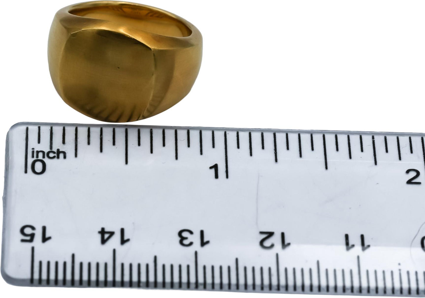 DAVID YURMAN 18k Yellow Gold Signet Ring Size 5 w/ Pouch 4950 Retail
