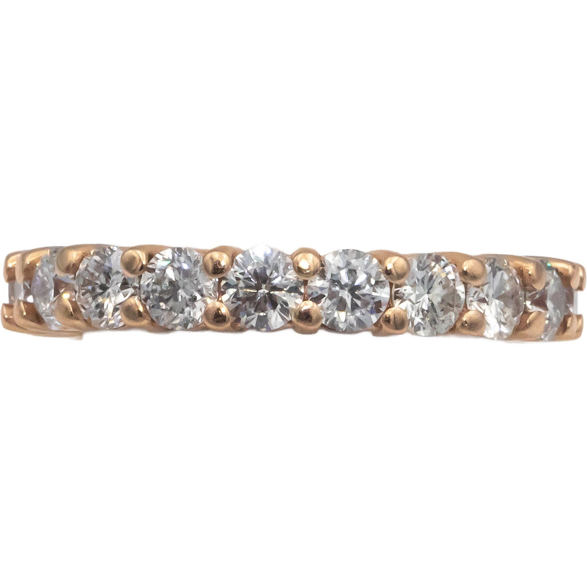 14k Yellow Gold Round Diamond Eternity Band Ring 2.73CT Size 6