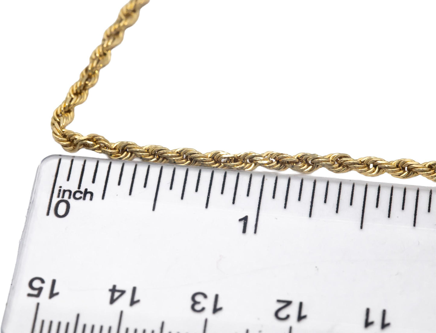 10k Yellow Gold Jewelry 18" Long/2.0mm Wide Twisted Rope Chain Necklace