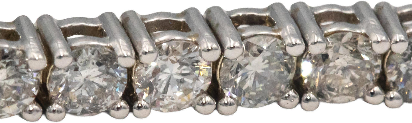 14k White Gold Jewelry 4.70CT Round Cut Prong Set Diamond Tennis Bracelet