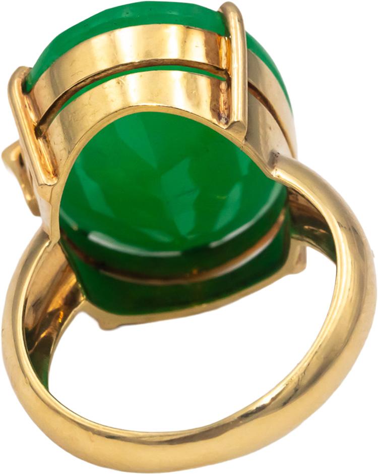 Diamond & Emerald 18k Yellow Gold Jewelry Jumbo Cocktail Ring 16.55CT Size 5.5