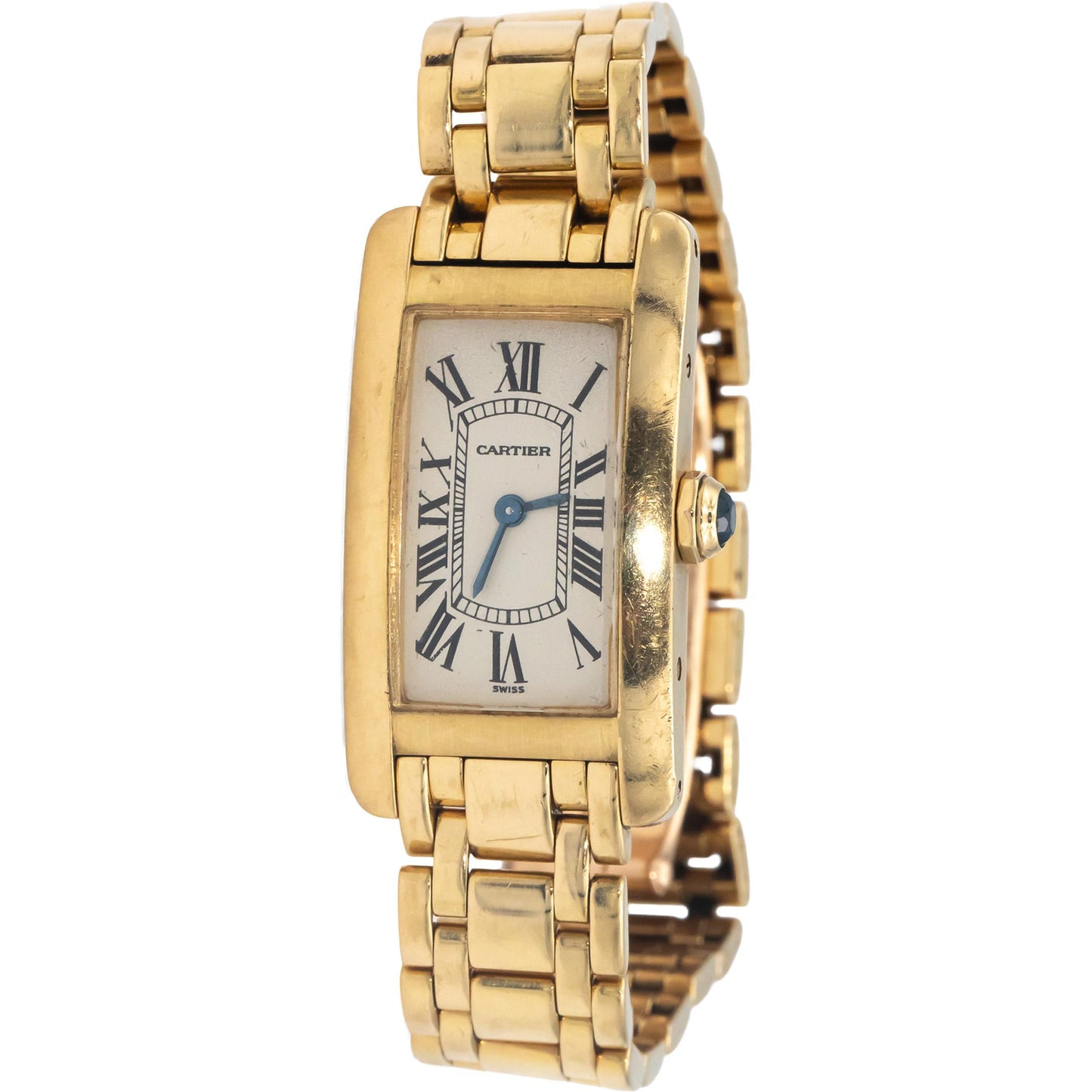 CARTIER Tank Americaine 1710 Yellow Gold 18k Quartz Ladies Watch