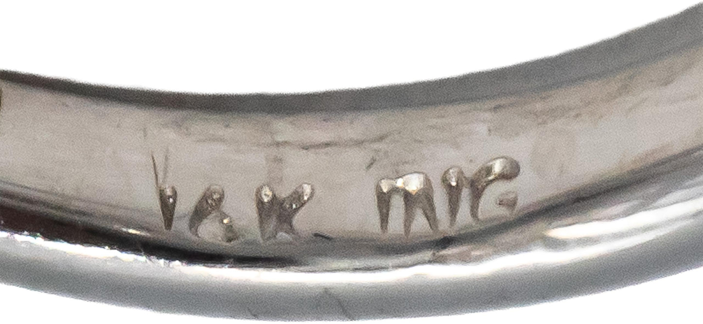 14k White Gold VS Round Diamond Engagement Ring 1.37CT w/ 1.07CT Center Sz 7