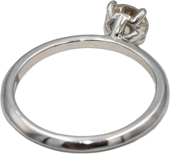 14k White Gold Round Diamond Solitaire Engagement Ring 0.74CT Size 6.5