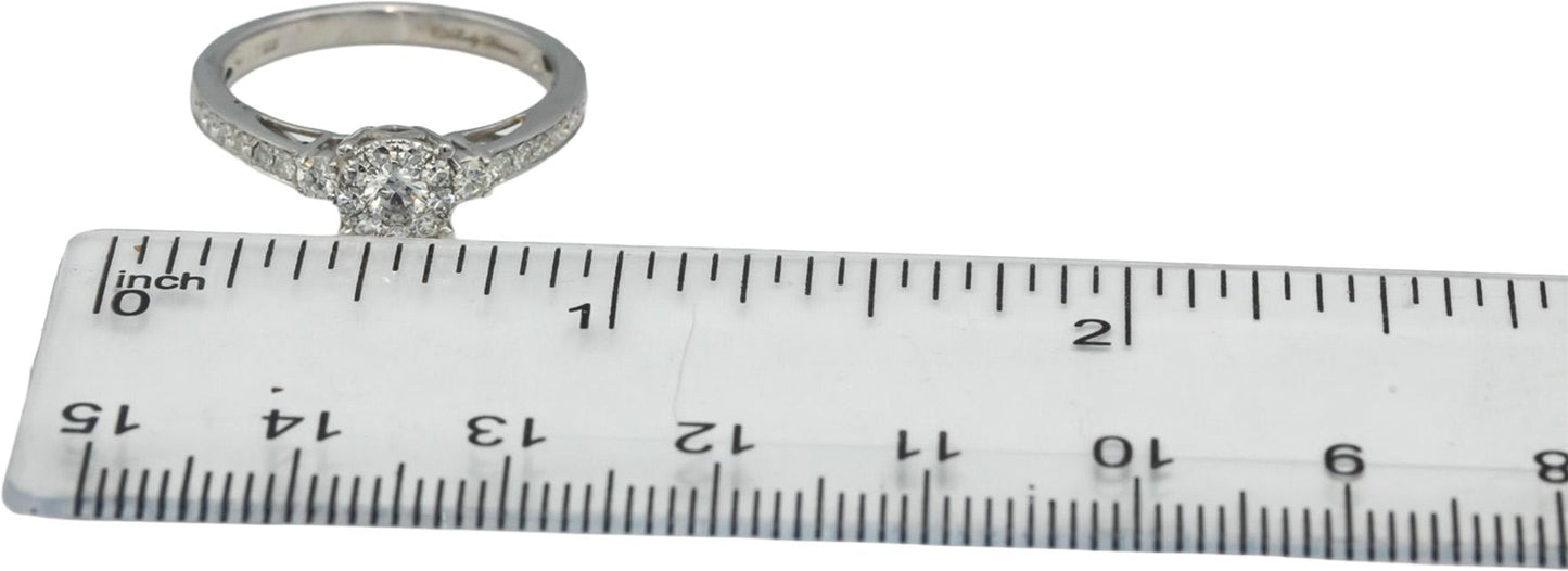 18k White Gold VS Round Diamond Engagement Ring 0.70CT Size 7