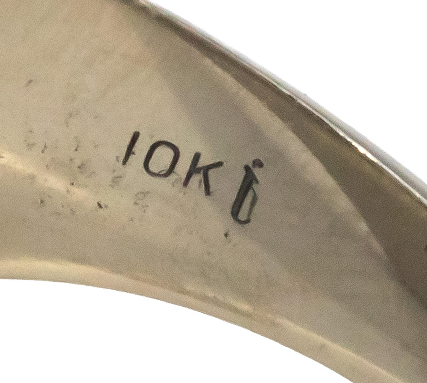 10k White Gold Cabochon Cut Malachite Men's Signet Ring Size 11