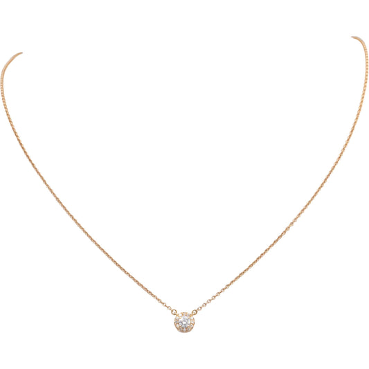 TIFFANY & CO. 18k Gold Soleste Diamond Pendant Necklace .24CT $3250 Retail