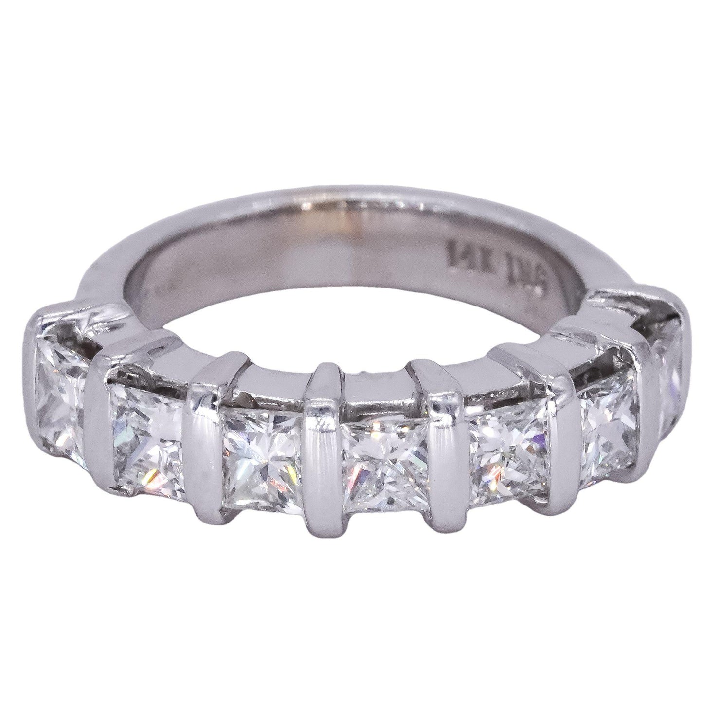 14k White Gold 1.40CT VS Diamond Wedding Anniversary Band Ring size 3