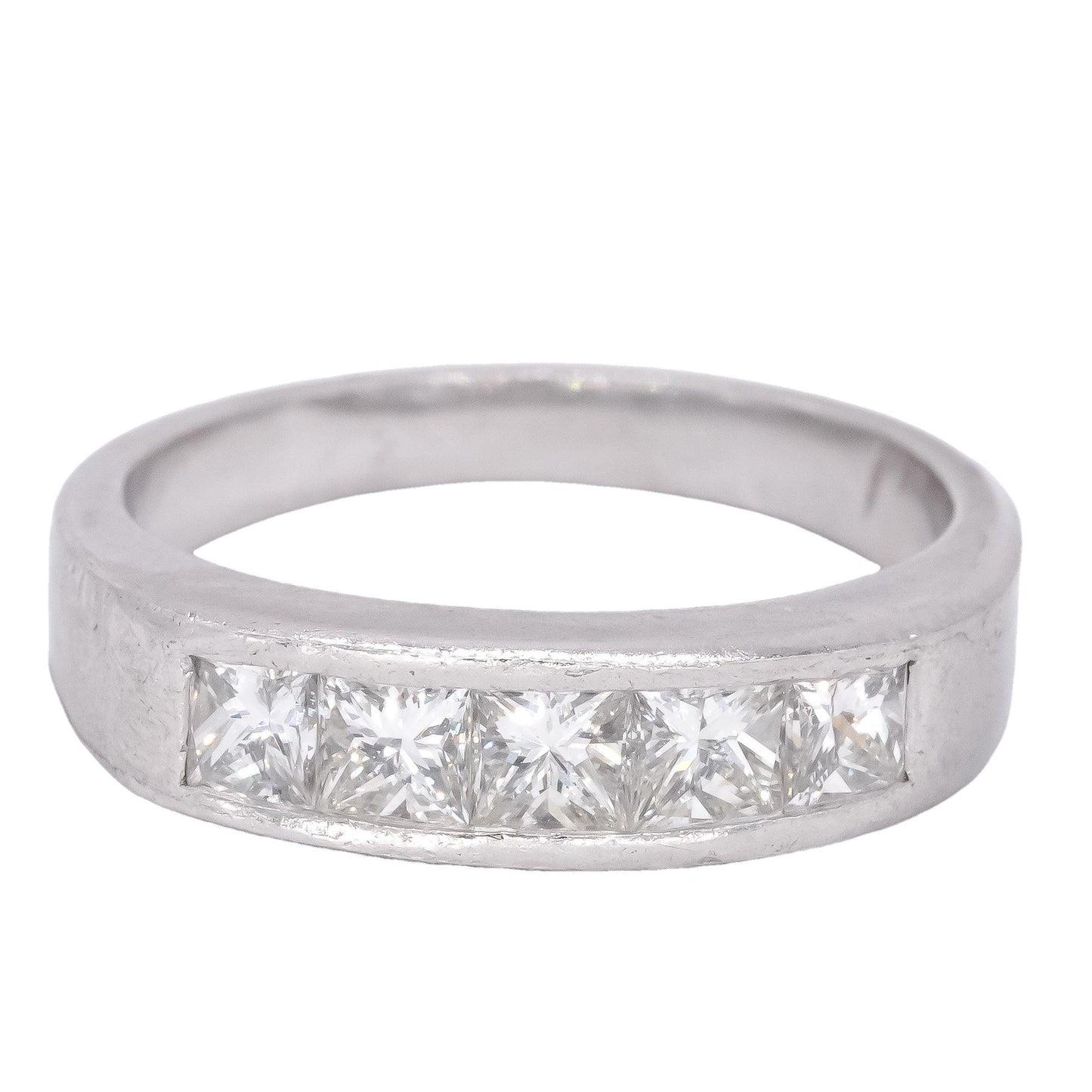 Platinum 1.0CT VS Diamond Wedding Anniversary Band Ring size 7.5