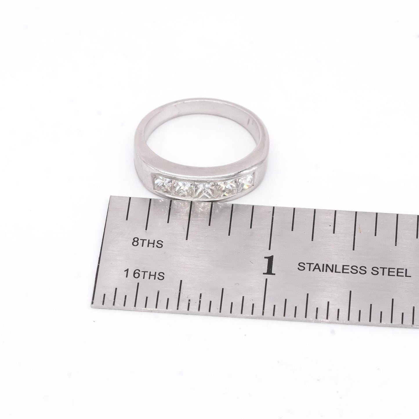 Platinum 1.0CT VS Diamond Wedding Anniversary Band Ring size 7.5