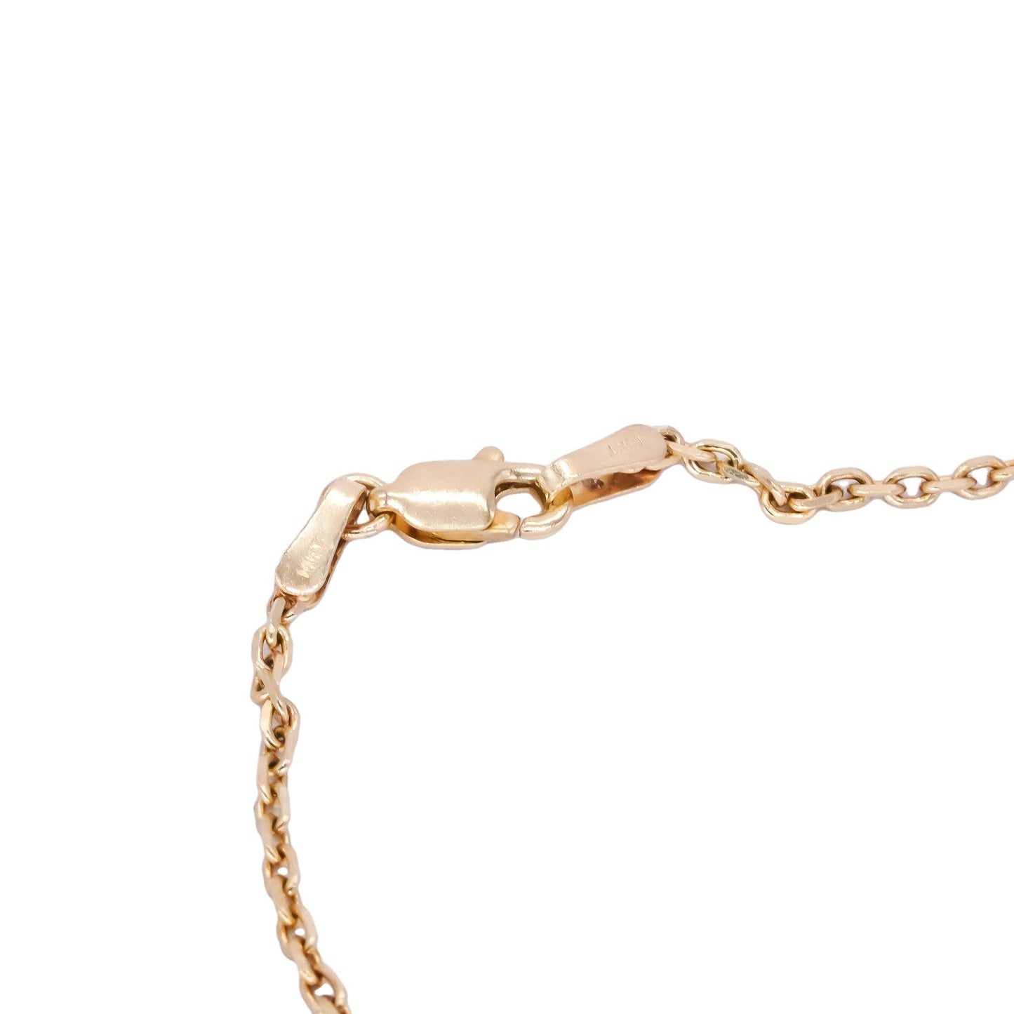 14k Yellow Gold 0.60ct Diamond Cross Pendant Chain Necklace