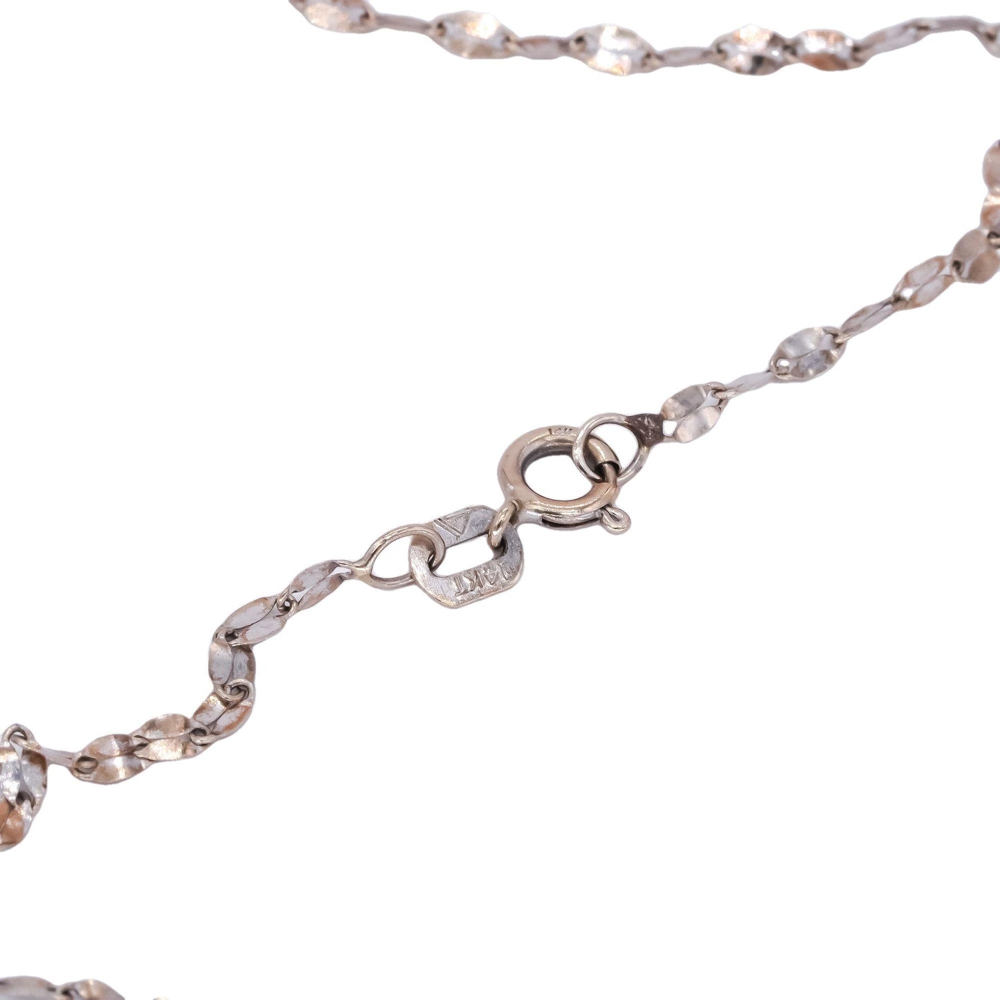 14k White Gold 0.50CT Diamond Drop Dangle Pear Shaped Halo Pendant Necklace