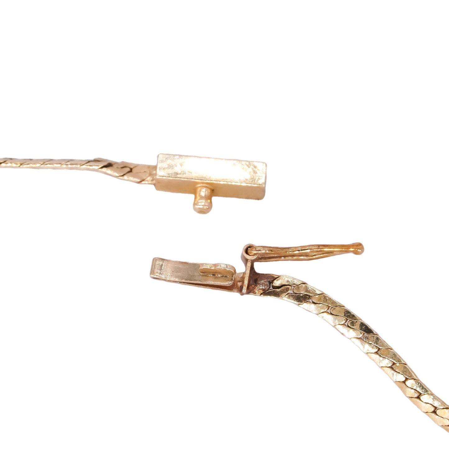 14k Yellow Gold 0.37ct Diamond + Sapphire Formal Snake Chain Necklace
