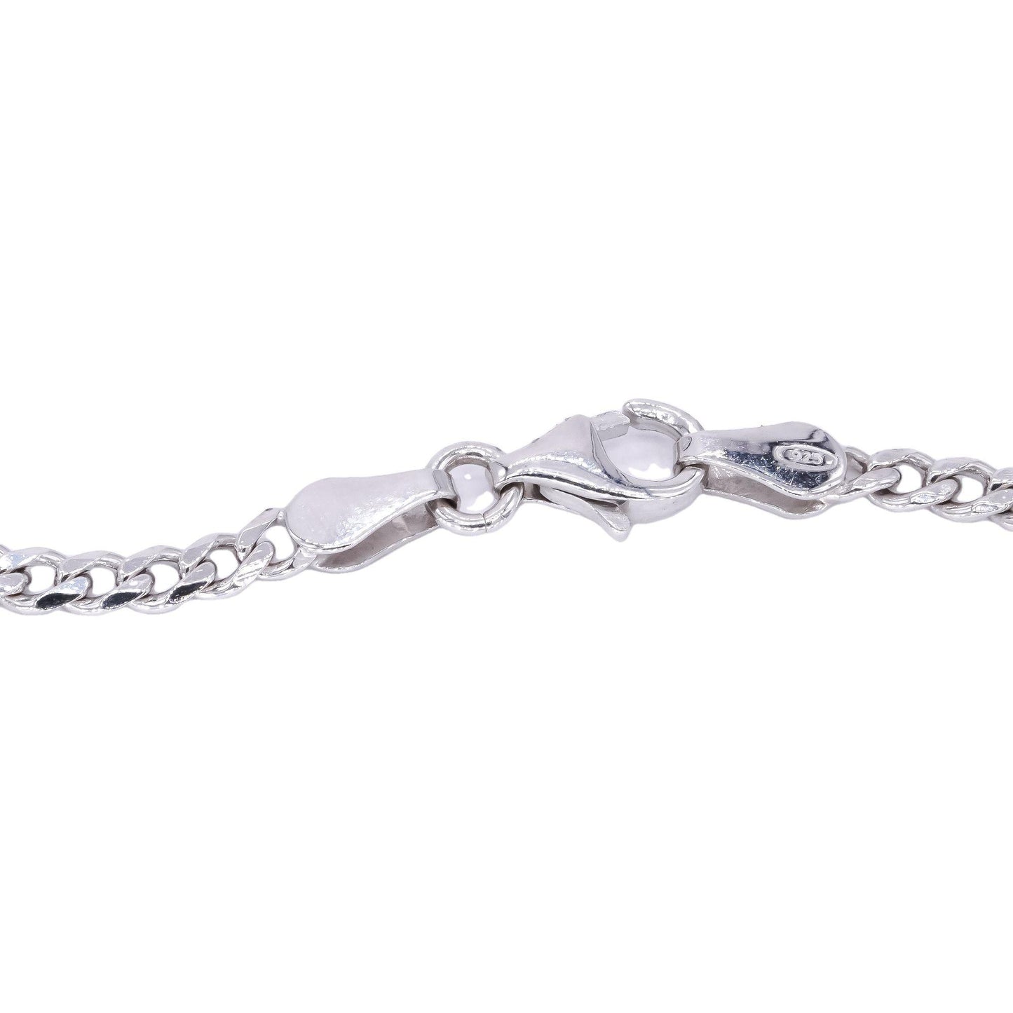 Sterling Silver Jewelry ID Plate Style Curved Curb Chain Necklace