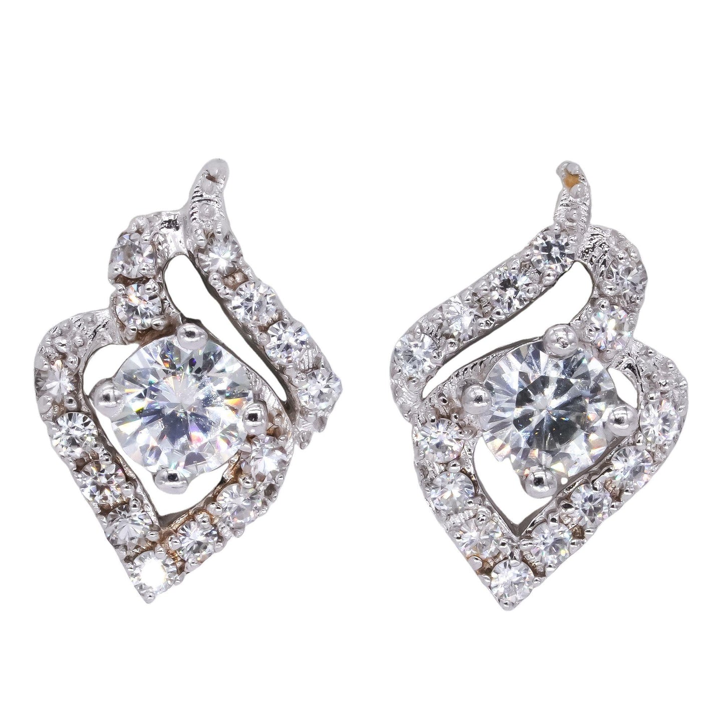 Sterling Silver Jewelry 0.75CT White Moissanite Stud Earrings