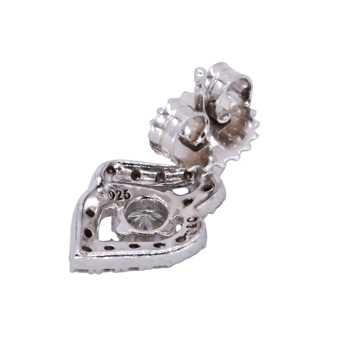 Sterling Silver Jewelry 0.75CT White Moissanite Stud Earrings