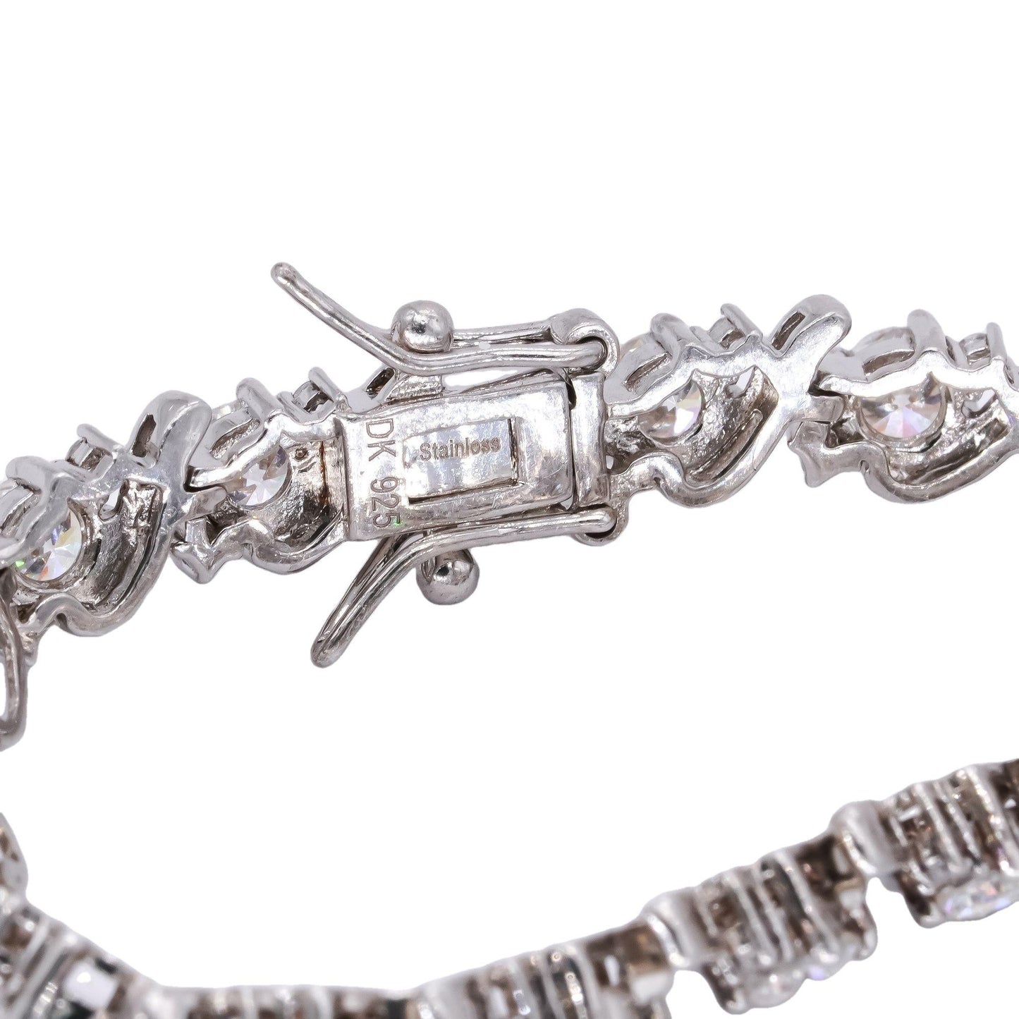 Sterling Silver Jewelry 10.0CT White Topaz Fancy Formal Tennis Bracelet